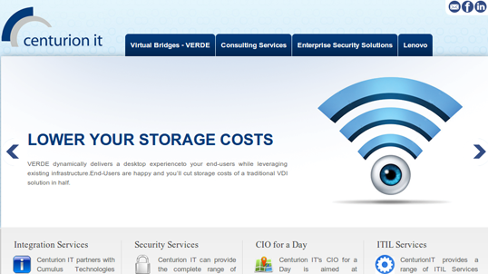 conturion IT website developed by Wsofts Technologies